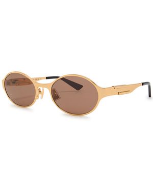 Bottega Veneta Oval-Frame Sunglasses - Brown