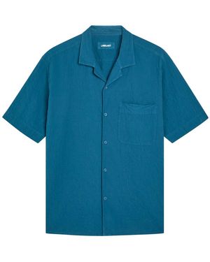Labo.art Seersucker Cotton Shirt - Blue