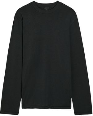 Skims Long Sleeve Modal-Blend T-Shirt - Black