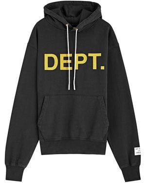 GALLERY DEPT. Logo Hooded Cotton-Blend Sweatshirt - Black