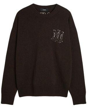 Amiri Ma Logo-Appliquéd Wool Sweater - Black