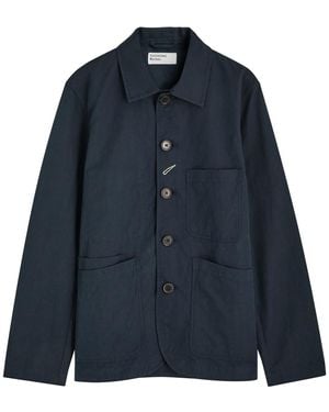 Universal Works Bakers Linen-Blend Overshirt Jacket - Blue