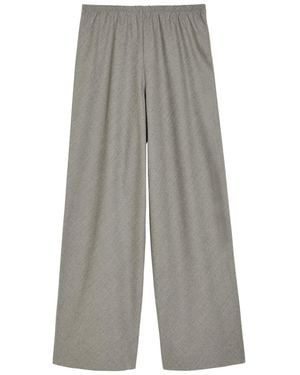 Maria McManus Straight-Leg Stretch-Wool Trousers - Grey