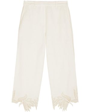 Jonathan Simkhai Kallin Cropped Linen-Blend Trousers - White