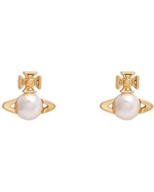Vivienne Westwood Balbina Orb Stud Earrings - White