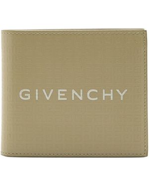 Givenchy 4G-Embossed Leather Wallet - Natural