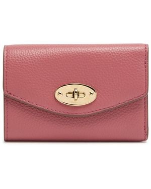 Mulberry Darley Folded Grained Leather Wallet - Pink