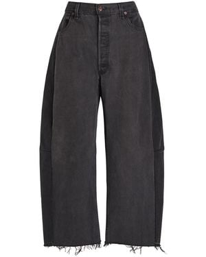 B Sides Vintage Lasso Relaxed Barrel-Leg Jeans - Grey
