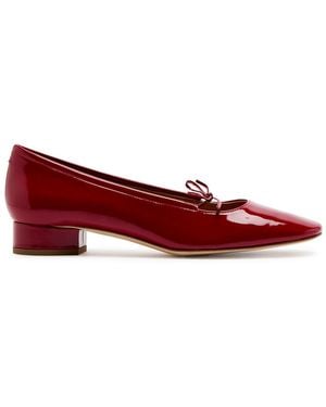 Aeyde Darya 25 Patent Leather Court Shoes - Red