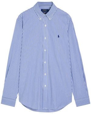 Polo Ralph Lauren Striped Stretch-Cotton Shirt - Blue