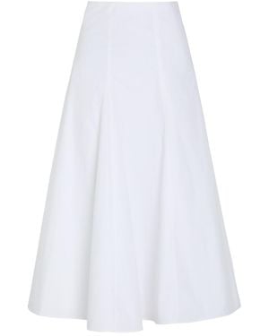 Jacquemus La Jupe Triangle Cotton-Blend Midi Skirt - White