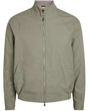 Brunello Cucinelli High-Neck Cotton-Blend Jacket - Green