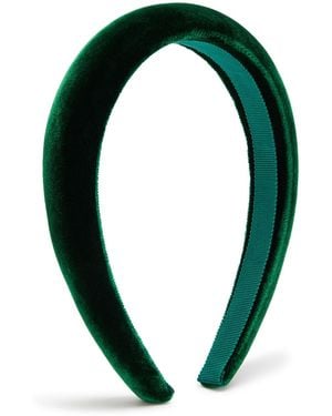 Jennifer Behr Tori Padded Velvet Headband - Green