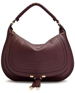 Chloé Marcie Medium Leather Shoulder Bag - Brown