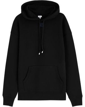 Loewe Anagram Hooded Cotton Sweatshirt - Black