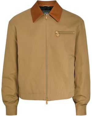 Versace Quilted Canvas Jacket - Brown