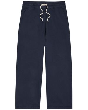 Picante Everyday Wide-Leg Cotton Joggers - Blue