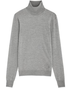 Saint Laurent Cassandre Wool Jumper - Grey
