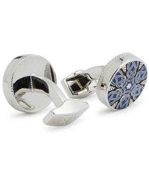 Tateossian Starweave Enamelled Cufflinks - Blue