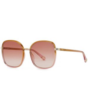 Chloé Chloe Franky Oversized Sunglasses - Pink