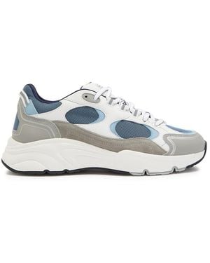 Cleens Pulse Runner Panelled Mesh Trainers - White