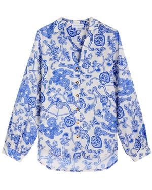 Never Fully Dressed Miley Printed Woven Shirt - Blue