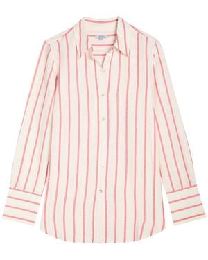 Rails Knox Striped Linen-Blend Shirt - Pink