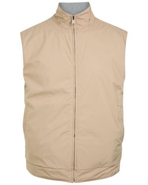 Aurélien Resort Reversible Shell And Cotton-Blend Gilet - Natural