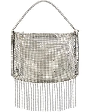 Rabanne Fringed Chainmail Shoulder Bag - Gray