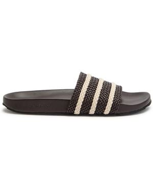 Wales Bonner Adidas X X Adilette Leather Sliders - White