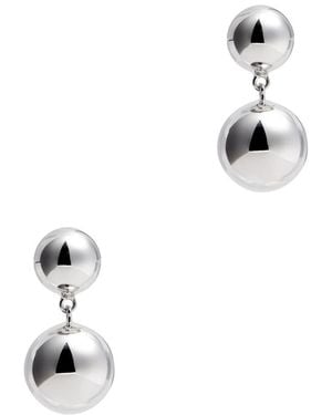 LIE STUDIO The Caroline Sterling Drop Earrings - White