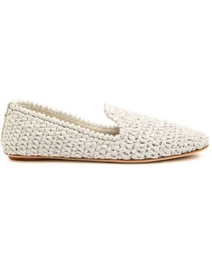 Moncler Weaver Woven Loafers - White