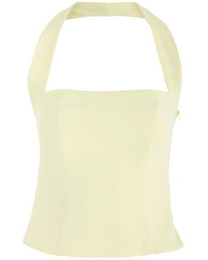 Odd Muse The Ultimate Muse Halterneck Twill Top - Yellow