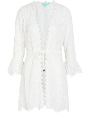 Melissa Odabash Naia Lace Cover-Up Mini Dress - White