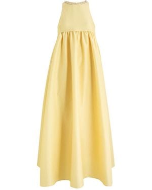 Sister Jane Darya Crystal-Embellished Taffeta Midi Dress - Yellow