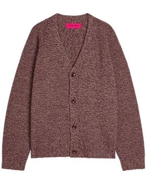 The Elder Statesman Oak Marl Cashmere Cardigan - Red