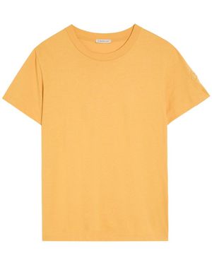 Moncler Cotton T-Shirt - Yellow