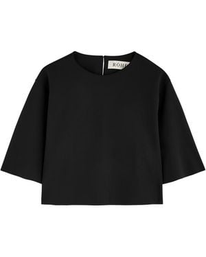 Rohe Cropped Scuba Top - Black