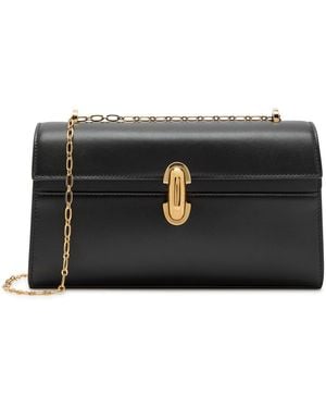 SAVETTE Symmetry Chain Leather Pochette - Black