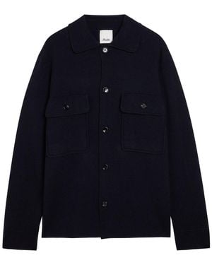 Allude Wool And Cashmere-Blend Overshirt - Blue