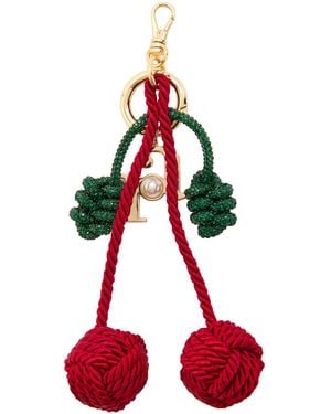 Rosantica Cherry Charm Crystal-Embellished Bag Charm - Red