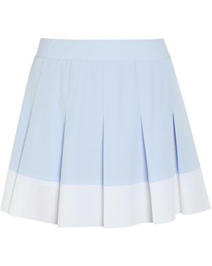 Varley Chase 14.5 Colour-Blocked Stretch-Woven Skort - Blue