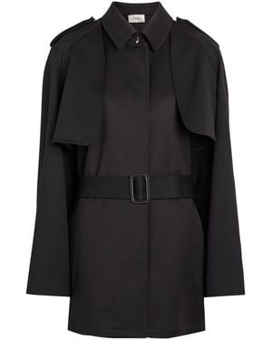 The Row Usuaia Belted Wool Trench Jacket - Black