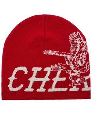 CHERRY LA Flying Cherry Wool And Cashmere-Blend Skull Cap - Red