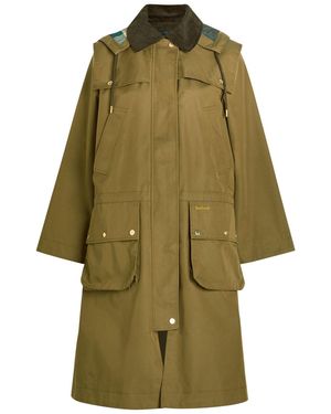Barbour Bilsdale Detachable-Hood Cotton-Blend Coat - Green