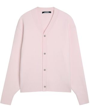 Jacquemus Le Cardigan Doppio Merino Wool-Blend Cardigan - Pink