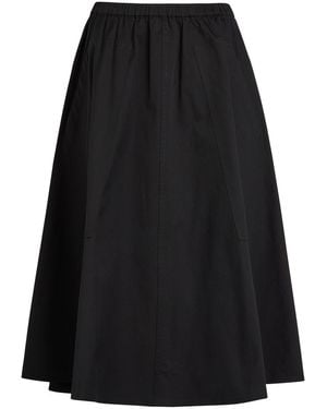 Vince Cotton-Poplin Midi Skirt - Black