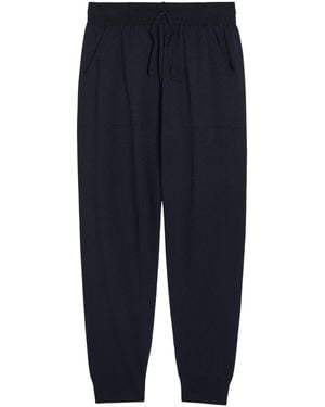John Smedley Henning Cuffed Merino Wool Joggers - Blue