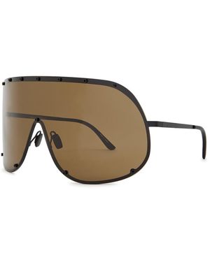 Rick Owens Shield Mask Sunglasses - Brown