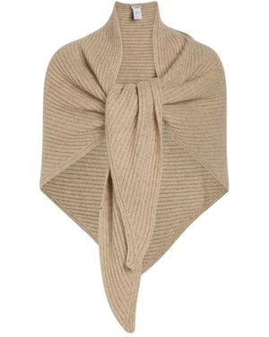 Brunello Cucinelli Lamé Cashmere-Blend Stole Scarf - Natural